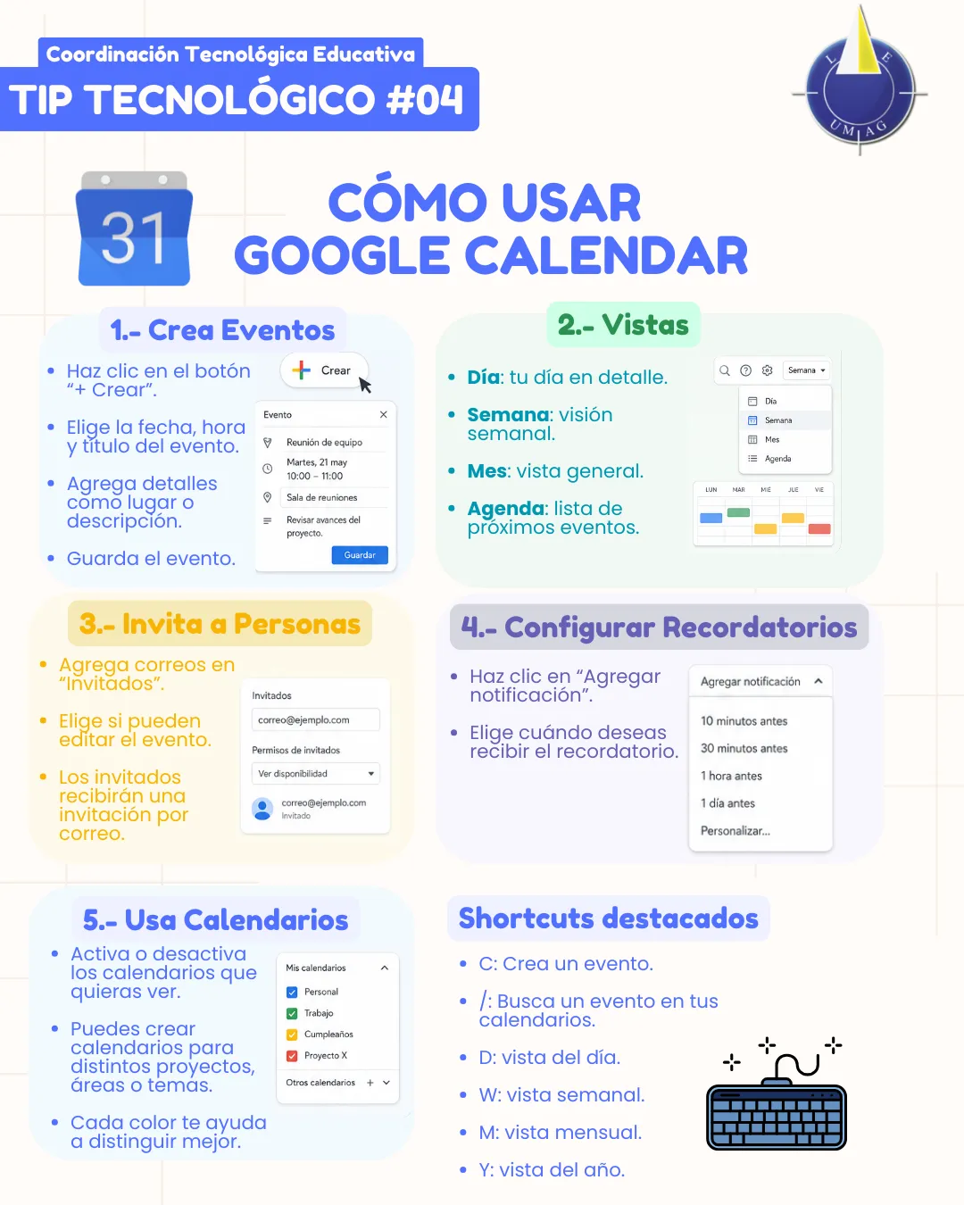 Tip Tecnológico #04: Cómo usar Google Calendar