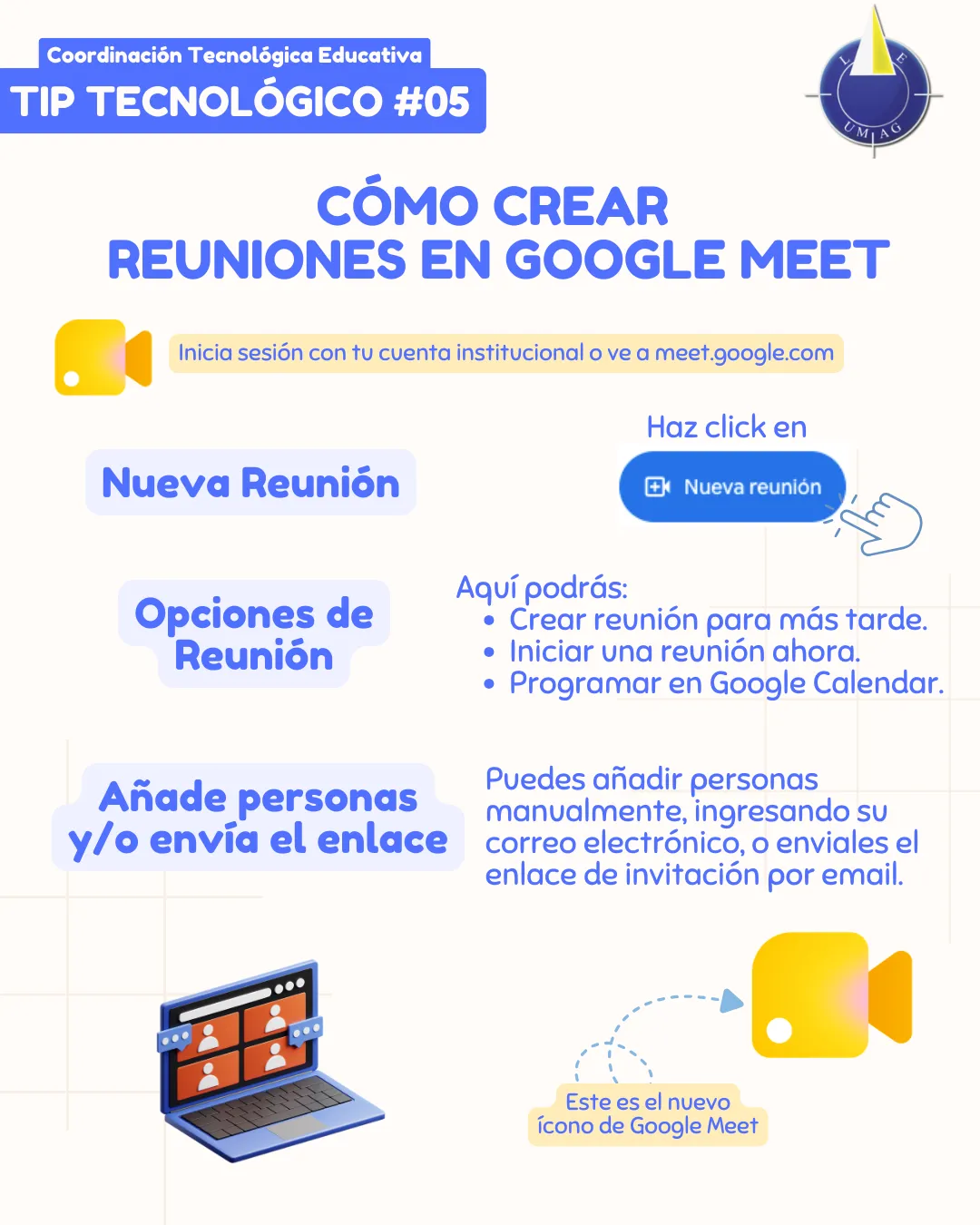 Tip Tecnológico #05: Cómo crear reuniones en Google Meet